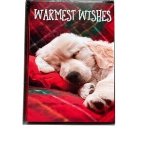 Christmas Puppy Cards Boxed New in Box 12 Cards Envelopes